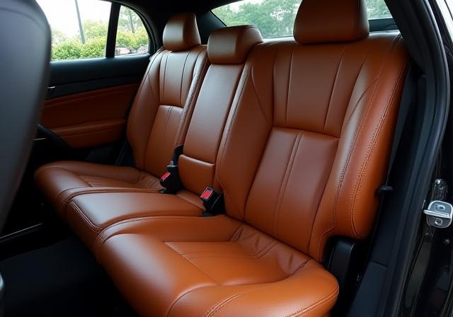 Gli stessi sedili in pelle puliti, nutriti e ravvivati.